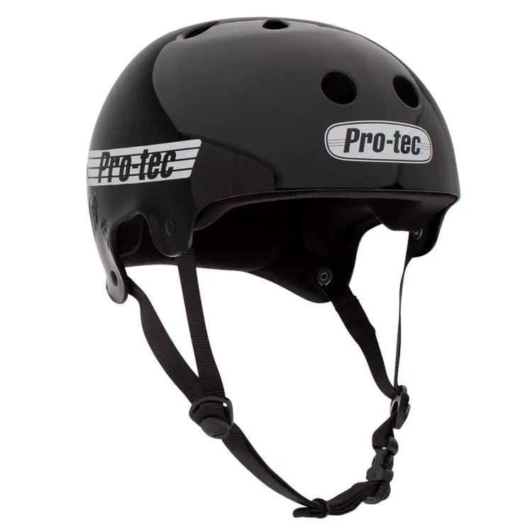 PRO-TEC Certified Helmets- Gloss Black (Oldschool)