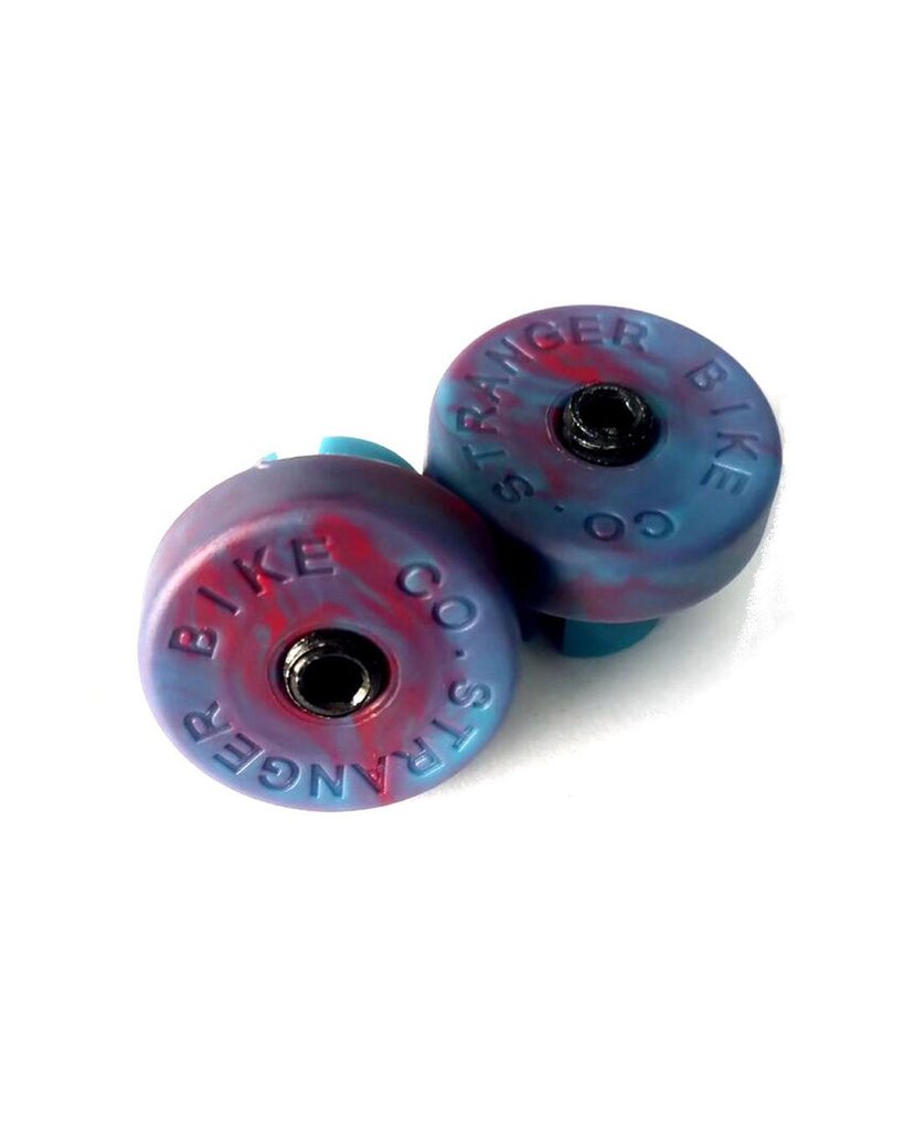 Stranger Plug Bar Ends - Blue/Red