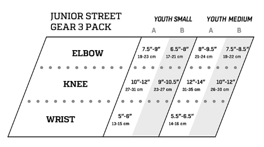 PRO-TEC Junior 3-Pack Pad Set
